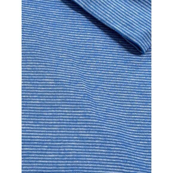 Johnnie-O Shirt Men's XXL Blue Striped Quarter-Zip Pullover Performance Golf - Picture 2 of 9